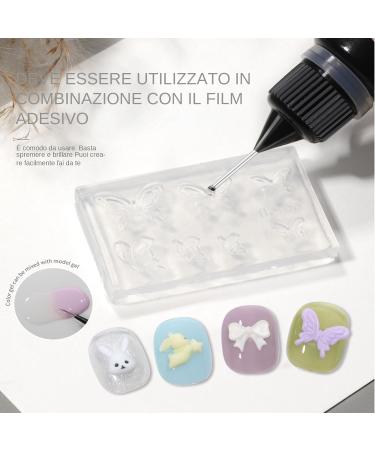 Nail sculpting gel | 10ml non-stick clear jewelry glue - 3D sculpting nail gel | For art design gems glitter paint colors suitable for beginners home use and more - Buy Online on GoSupps.com