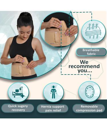 Wonder Care Umbilical Fracture Belt - Beige Belly Bandage for Navel Fracture & Hernia Pain Relief (4xL Size) - Buy Online on GoSupps.com