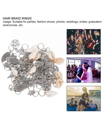 70pcs Hair Coil Dreadlocks Jewelry Accessories - Braid Rings for Teens & Adults - Perfect Hair Accessories for Parties - Buy Online on GoSupps.com