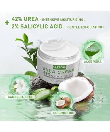 Urea Cream 42% with Salicylic Acid - Moisturizing Foot Cream for Dry Cracked Heels (200g) - Buy Online on GoSupps.com