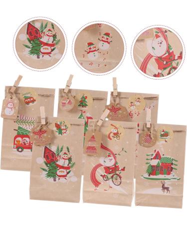 TINEASUR 1 Set DIY Advent Calendar Bags Christmas Tree Decorations Santa Bags Christmas Calendar Bags Rope As Shown 18.00X9.00X1.00CM - Buy Online on GoSupps.com