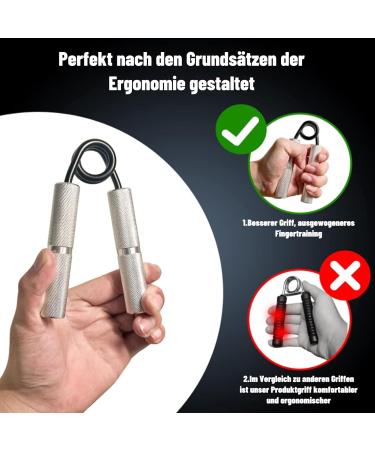 Oblitor Hand Trainer 4 Pack - Metal Finger Trainer for Hand Muscle Training & Rehabilitation (22.5-157.5kg) - Slipproof & Handle-Powered - Buy Online on GoSupps.com