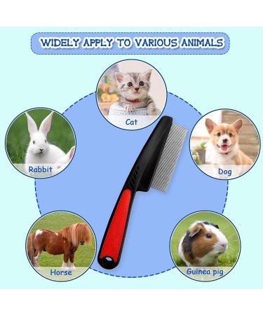 BANSHAN Flea Comb - Effective Grooming Tool for Cats, Dogs, and Rabbits | Removes Fleas, Nits, Ticks, and Biting Pests - Buy Online on GoSupps.com