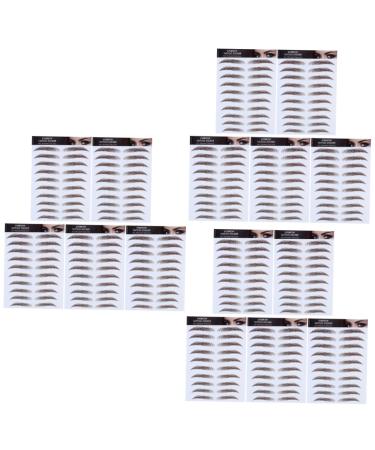 NOLITOY 15 Pcs Eyebrow Stickers Eyebrow Transfer Tattoos False Eyebrows Cosmetics Water Proof Post Paper 3d