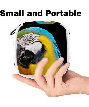 GIAPB Sanitary Napkin Storage Bag - Animal Parrot Bird Color931 | Period Tampon Makeup Pad Pouch - Buy Online on GoSupps.com