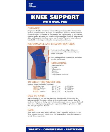 Neoprene OTC Knee Support Sleeve with Oval Pad - Blue, Medium Size - Buy Online on GoSupps.com