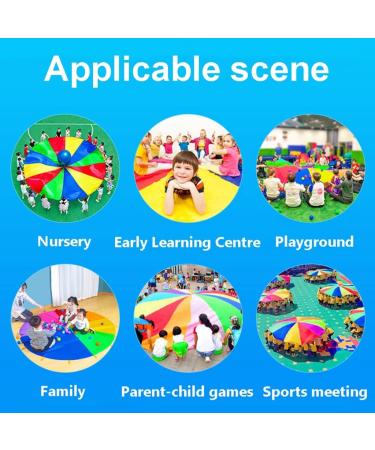 2m Play Parachute Teamwork Game for Nursery Physical Training - Indoor & Outdoor Activities - Buy Online on GoSupps.com