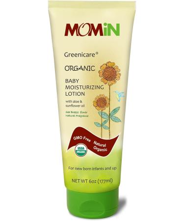 MOMiN Organic Baby Daily Lotion with Aloe & Sunflower Oil 6 Fl. Oz - Sea Breeze Flower Scent - Buy Online on GoSupps.com