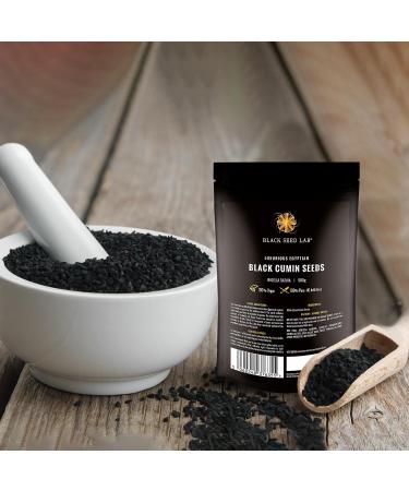 Luxurious Black Cumin Seeds 500g - Sourced Eqyptian Nigella Sativa Seeds | Packed in Refillable Pouch - Improve Overall Wellbeing | Made by BLACK SEED LAB in UK - Buy Online on GoSupps.com