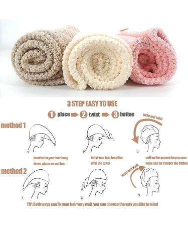 Microfiber Hair Towel Wrap Set | Salon Quality Towels for Wet Hair | Super Absorbent Turbans for Long & Thick Hair - Buy Online on GoSupps.com