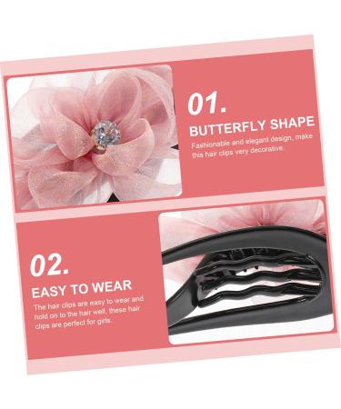 Beaupretty rhinestone hair clip girl hair clips claw clips for girls hair clips flat rhinestone barrettes for women flat clips for hair french hair clips big hairpin Miss rhinestones plastic - Buy Online on GoSupps.com