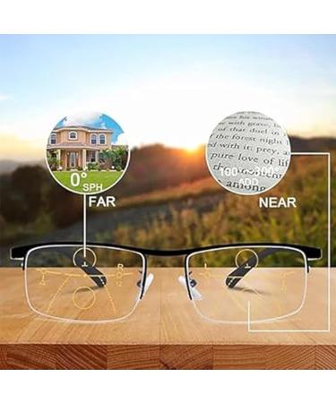 Outfany Intellireaders: Titanium Progressive Dual-Use Reading Glasses - 2.5x Gold - Perfect for Far & Near Vision - Buy Online on GoSupps.com