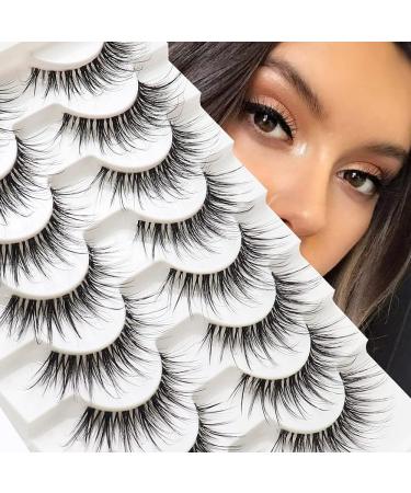 Veleasha Natural Look False Eyelashes 8 Pairs Pack | Style 03 So Wispy Lashes 03 (12-19mm) - Buy Online on GoSupps.com
