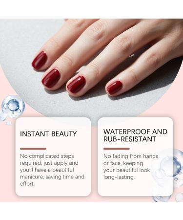  zjhukfmc Pack of 22 red gel nail protectors - Durable and waterproof - For manicures and pedicures - For home and autumn - Buy Online on GoSupps.com