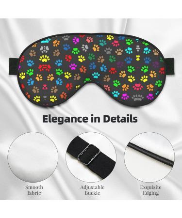 Colorful Dog Paw Print Eye Mask | Unisex Soft Sleeping Mask with Adjustable Strap - Buy Online on GoSupps.com