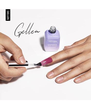Gellen No Wipe Gel Top Coat - 18ml Tempered Scratch Resistant Clear Finish for DIY Manicure & Nail Salon | Long Lasting High Gloss Top Coat Gel - Buy Online on GoSupps.com