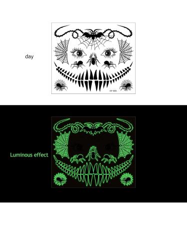 Halloween Prank Makeup Temporary Sticker | Temporary Face Halloween Sticker - Halloween Accessories Face Sticker Decorations for Face Body Arms - Buy Online on GoSupps.com