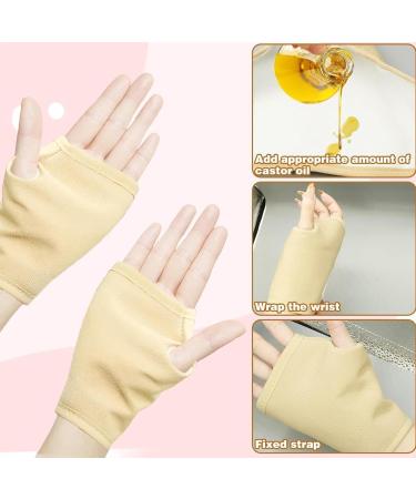 Castor Oil Pack Wrap 2x Organic Castor Oil Pads compression wrist support adjustable hook and loop wrist brace for right and left hands - Buy Online on GoSupps.com