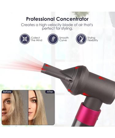 Professional Concentrator and Adapter Kit Compatible with Dyson Airwrap Attachment Including Hair Dryer Attachment Holder for Smooth Frizz and Flyaway - Buy Online on GoSupps.com