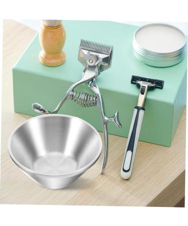 Angoily Stainless Steel Razor Shell & Shaving Cup | Premium Shaving Tool for Men | Durable Metal Bowl & Soap Loop - Buy Online on GoSupps.com