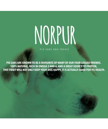 Norpur Pig Ears All-Natural Dog Treats (10-Count) Canadian Made Slow-Roasted Oven-Baked Boneless | Promote Healthy Shiny Coats | Help Clean Teeth Prevent Bad Breath - Buy Online on GoSupps.com