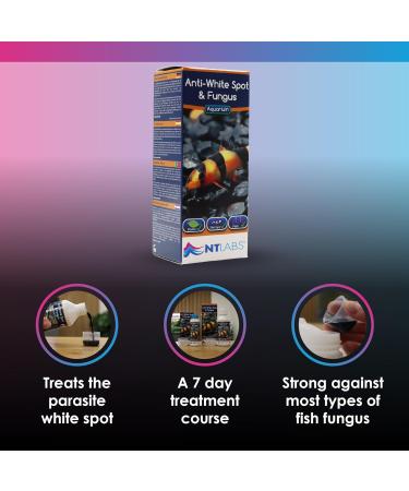 NT Labs Aquarium Anti-White Spot and Fungus Treatment - 7-Day Relief for Protozoan Parasites and Fungal Growths - Non-Toxic Formula (100 ml) - Buy Online on GoSupps.com
