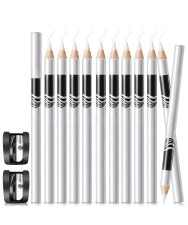 NewBang 12PCS Barber Pencil Hairline Pencils Beard Guide Beard Outliner Pencils with Built-in Sharpener,Hairline Outliner Pencils and Beard Shaping Pencils for Men and Women(White) barber&eyeliner pencils