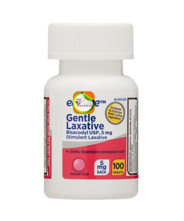 Equate Gentle Laxative Tablets for Constipation 100 Count Bisacodyl 5 mg + Create Sticker