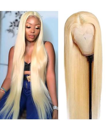 613 Lace Front Wig Human Hair 13x4 Blonde Lace front Wigs Human Hair Wigs For Black Women 150% Density 10A Transparent 613 HD lace Frontal Wig Pre Plucked With Baby Hair(22 Inch, 613 13*4 Straight Lace Front Wig) 22 Inch 6…