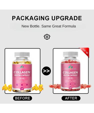 Multi Collagen Complex 200MG + Biotin 3000MCG + Vitamin C 50MG - Promotes Healthy Hair Beautiful Skin and Nail Support! 120 Capsules 60 Day Supply - Buy Online on GoSupps.com
