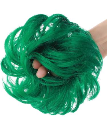 Thick Hair Donut Scrunchie Hair Bun Updo Hairpiece Scrunchy Wavy Curly Messy Hair Ribbon Hair Chignons Ponytail Extension Green Thick Green - Buy Online on GoSupps.com