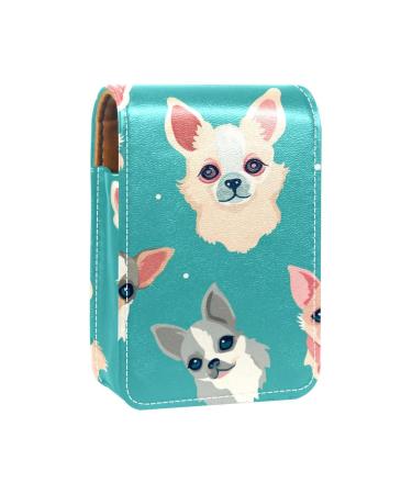 Travel Lipstick Organizer Case Lipstick Case Portable Makeup Bag With Mirror Bow Chihuahua Dog X685n5pnpk
