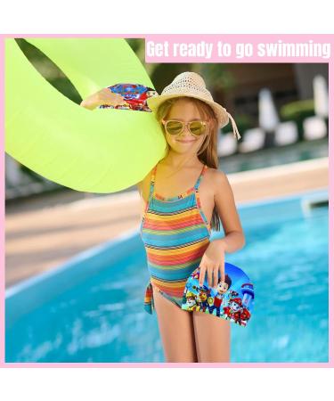 Kids Bath Caps 2 Pack | Waterproof Swimming Caps for Children 3-8 Years | Multicolor Floating Hats - Buy Online on GoSupps.com