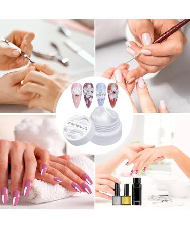 Nail Molding Gel - 3D Sculpture Gel 5G Pearl Flexible Texture Soft | Non Sticky Extension Gel for Manicure Art Beauty Care for Women Nail Design Dice - Buy Online on GoSupps.com