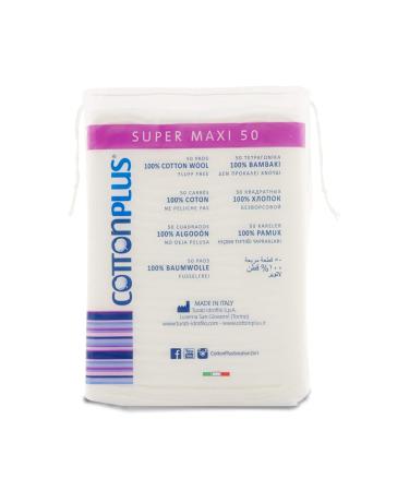 Cotton Plus Super Maxi - 50 Facial Cleansing Pads for Radiant Skin | Buy Internationally - Buy Online on GoSupps.com