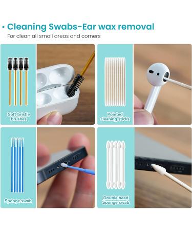 MUIIGOOD Airpods Cleaner Kit - Earbud Cleaning Putty, Pen, Brush, Microfiber Cloth - 221 Pcs for Airpods Pro/1/2/3, Phone, Camera, Hearing Aids - Buy Online on GoSupps.com