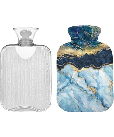 Marble Hot Water Bottle with Cover - Pain Relief & Compress | 1L Heating Pad for Hot & Cold Therapy - International Shipping Available - Buy Online on GoSupps.com