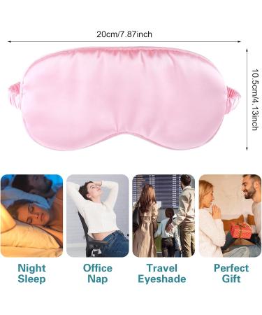 Comfortable Silk Sleep Mask - 4 Pcs Satin Eye Covers for Travel & Meditation | Blackout Blindfolds with Elastic Straps - Buy Online on GoSupps.com
