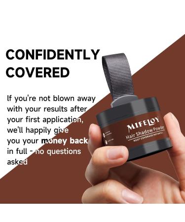Mifeloy Hairline Powder (2 Pieces) with Mirror & Sponge - Brown Waterproof Concealer for Hair - Instant Effect Hair Sealing Makeup for Men & Women - Buy Online on GoSupps.com
