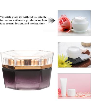 Beavorty cream terrarium lotion empty cosmetic container cosmetic jars powder container small container moisturizer container purple plastic empty bottle moisturizing travel - Buy Online on GoSupps.com