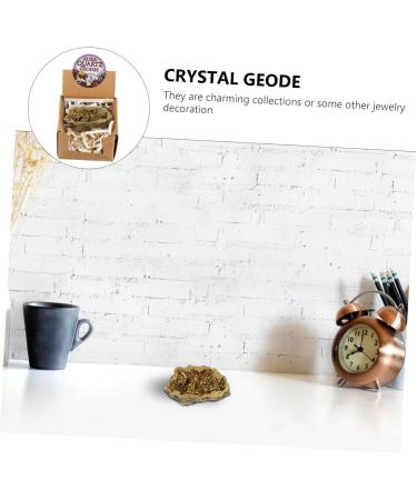 FOMIYES Cornucopia Ore Meditation Crystals and Stones Agate Stone Plating Agate Mineral Decorative Stone Golden 5.00X3.80X3.00CM - Buy Online on GoSupps.com