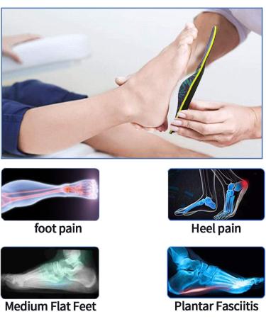 Dacat Orthopedic Insoles for Flat Feet & Plantar Fasciitis | Comfort Shoe Inserts for Men & Women | EU Size 46-47 - Heel Spur Relief - Buy Online on GoSupps.com