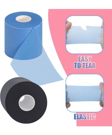 3 Pieces Athletic Pre Wrap Tape for Hair & Sports - 2.75 Inch by 30 Yards (Black Blue) - Buy Online on GoSupps.com