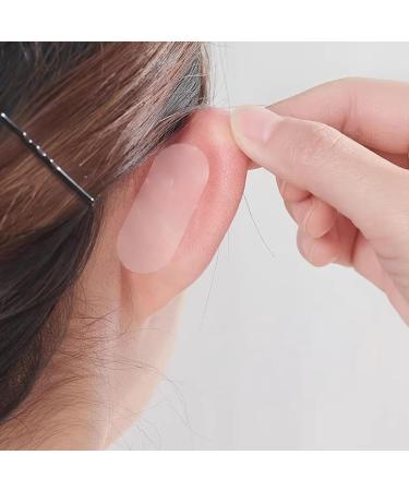 60pcs Transparent Silicone Ear Stickers | Cosmetic Ear Patch Makeup Tape | Invisible Earring Support for Women Men | 3.7x1.6cm - Buy Online on GoSupps.com