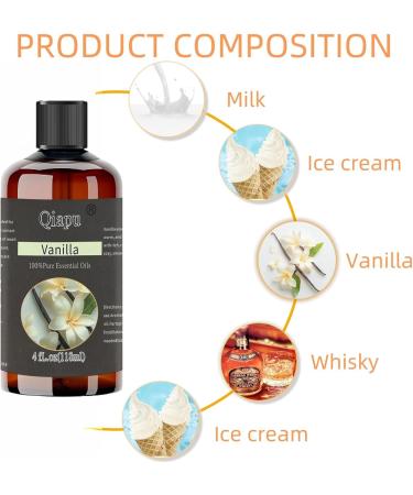 Pure Natural Aromatherapy Essential Oil Suitable for Humidifier Aromatherapy Oil with Dropper Jasmine+Vanilla 4 Fl Oz (Pack of 1) - Buy Online on GoSupps.com