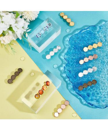 Unicrafale 20 pcs Hair Clips Set | DIY Blank Brass Hair Clips | Macaron Resin & Metal Cabochon Hair Accessories for Women - Buy Online on GoSupps.com