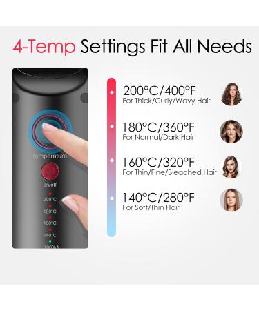 JMFONE Cordless Mini Hair Straightener Brush - USB Rechargeable Travel Flat Iron & Hot Comb for Quick Heat - Ideal for Home & Outdoor Use - Red & Black - Buy Online on GoSupps.com