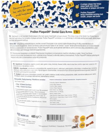 Swedencare UK ProDen PlaqueOff Dental Bones Turkey and Cranberry (Pack of 13 - 485 g) for Dogs Bad Breath Plaque Tartar Brown - Buy Online on GoSupps.com