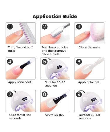 Nude Gel Polish Set for French Manicure - 6 Transparent Colors for Home Salon, LED UV Curing - 7.5ml Each - Buy Online on GoSupps.com