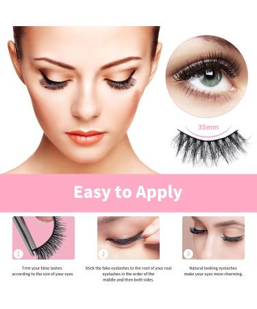 8D Fluffy False Eyelashes | Wispy Faux Mink Lashes | Lightweight Cat Eye Lashes 14 Pairs Pack for Stunning Looks - Buy Online on GoSupps.com